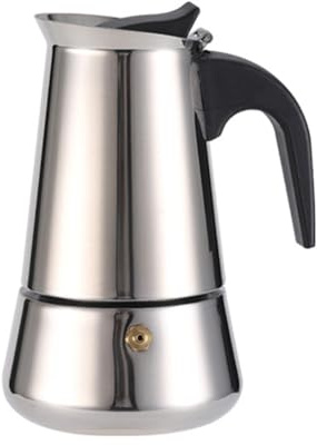 PortoAlegre Espressomaschinen,Edelstahl Kaffeemaschine Für Zuhause & Büro, Hitzebeständiger Griff, Schnelle Zubereitung