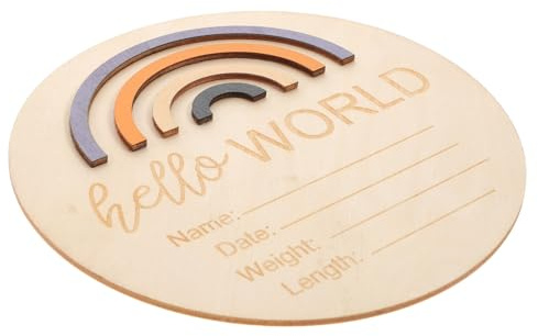 LOLIPPYY Wooden Baby Monthly Cards No Burrs and Safe to Hands, Baby Announcement Sign and Photo Prop for Newborns and Toddlers, for Gender Reveal and At-home Nursery Decoration