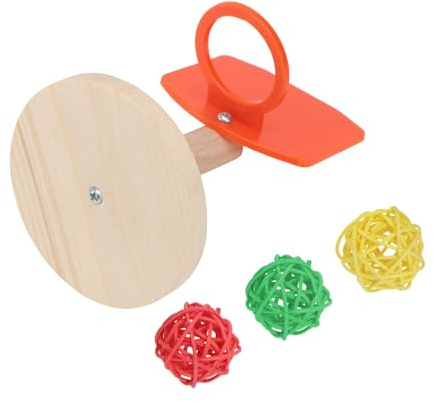 Gatuida Papageien Spielzeug Vogeltrainings Basketballständer aus Sicherem Kunststoff für Kleine Vögel Haustier Intelligenzspielzeug zur Bewegung und Erziehung Zufällige Farbe