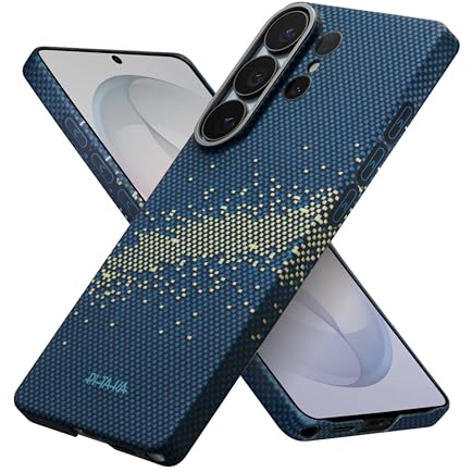 pitaka for S26 Ultra Case, 6.9 Inch, Compatible with MagSafe, Ultra-Slim Samsung Galaxy S26 Ultra Case with Aaron Button, 1500D Aramid Fiber Woven [Edge Case - Milky Way Galaxy]