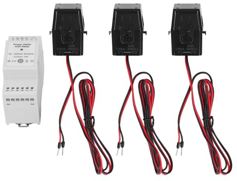 Haofy Monitor de Energía WiFi Inteligente Medidor de Uso de Electricidad Trifásico con Sensores CT para un Análisis de Datos Eficiente