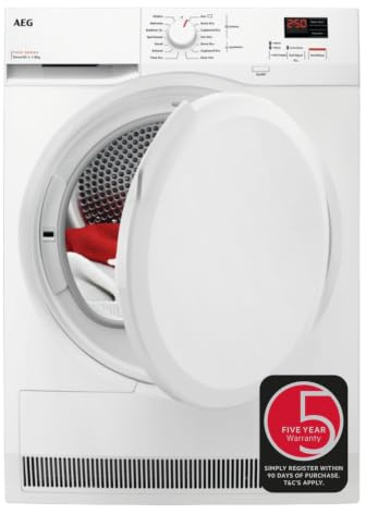 AEG Tumble Dryer 9 kg TR739G4B | 9 kg capacity, heat pump A+++, SensiDry, PreciseDry sensors, reversible door, 850x596x636 mm