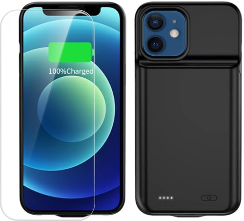 MIGAFEI Battery Case for iPhone 13 Mini, 6800 mAh Ultra Thin Portable Protective Smart Charging Case Compatible with iPhone 13 Mini/12mini (5.4 Inch) Rechargeable Extended Battery Charging Bag