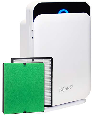 alfda ALR300 Comfort Luftreiniger mit 2-stufigem HEPA Filter entfernt 99,95% der Pollen, Staub, Viren, Aerosole, Schimmel,... aus der Raumluft, für Allergiker, max. 60 m²