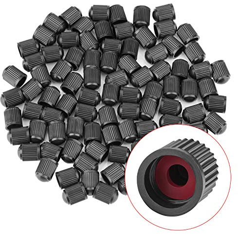 150 Packs Tire Valve Caps, Plastic Valve Stem Caps with O Rubber Ring, Universal Tire Caps for Car, Motorcycles, Trucks, Bicycles and Trolleys