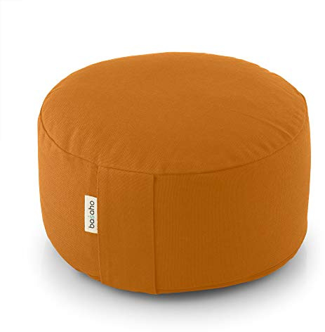 basaho WHEEL Zafu Meditationskissen Yogakissen | Bio-Baumwolle | Buchweizenschalen | Abnehmbarer und waschbarer Bezug