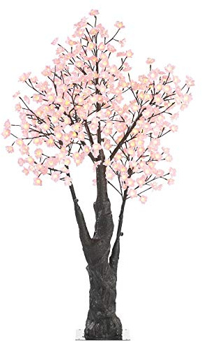 Arbre à LED, Cerisier 150 cm avec 384 fleurs lumineuses blanc chaud - IP44 [Luminea]