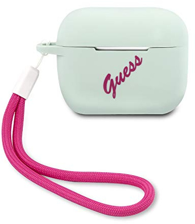 Guess Fuchsie Silicone Vintage Hülle für GUACAPLSVSBF AirPods Pro Cover Blaue, 55839