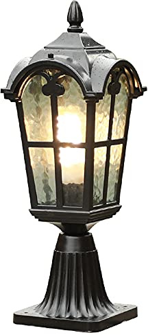 ChaoZan Outdoor Street Lamp/Post Lights Vintage Style - Garden Path Lighting Classic Design - Retro Aluminum Post Lantern, IP55 E27 max 80 W (Without Bulb)