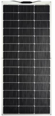 enjoy solar® Panel Solar Semiflexible Monocristalino 150W 12V ETFE, Células Solares PERC 182 * 182mm con 10 Busbars - Ideal para Autocaravana, Instalación en Balcón, Caseta de Jardín, Barco