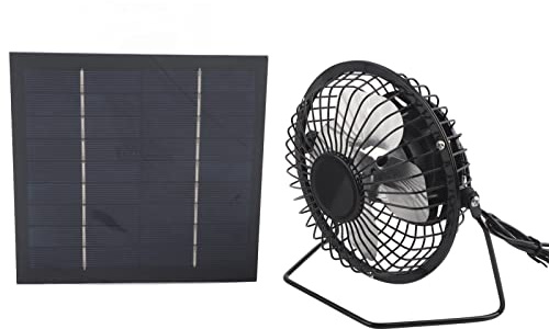Fyearfly Solcellsfläkt, 5 W fläkt, solfläkt med solmoduler för husbil, husvagn, hus, växthus, utomhus