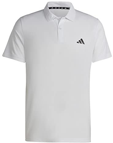 adidas Herren Train Essentials Training Polo Shirt, White/Black, S