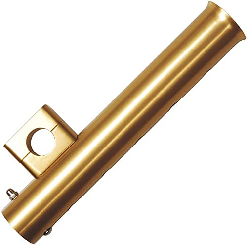 Wiggler Aluminium Bootsrutenhalter Länge 25cm Reling-Rutenhalter Durchmesser 4cm (Gold)