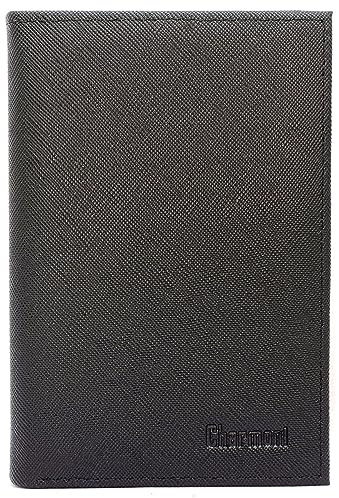 Charmoni - Grande Portefeuille - Classique - Homme - Porte Carte, Papier Voiture, Porte Monnaie - complète - Cuir synthétique (Noir 102SF (11x15 cm))