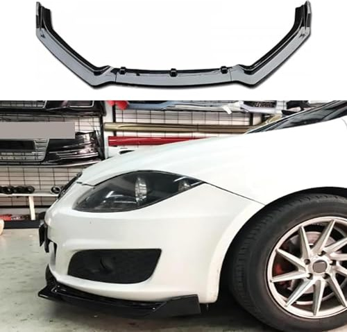 JITEM Alerón Delantero Coche para Seat Leon MK2, Parachoques Delantero Labio Trim Barbilla Divisor Spoiler Difusor Anti Colisión Embellecedores Accesorios Carrocería Piezas