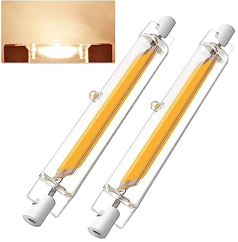 Wenuan R7S LED 78mm Dimmbar Lampen,R7S 78mm 10W Led Leuchtmittel Ersatz für 100W R7S Halogenlampen,R7S Warmweiß 3000K Lampen,COB LED Birnen 1000LM,360° Abstrahlwinkel,AC 220V-240V,2er Pack