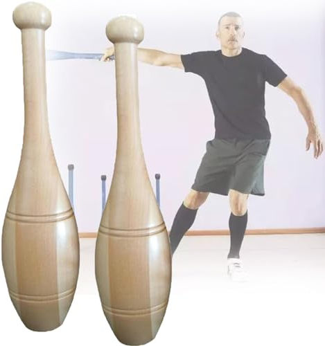 JINGEDD 0,77 Lb/1,10 Lb/1,65 Lb/2,20 Lb3.30lb HolzüBungsclub Massivholz -Training Club Glocken,Fitness/Training/üBung AufwäRmen Clubbell,Armgewichtstrainer Gewichtter Club Bar,0.35kg/0.77lb