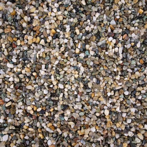 AquaOne Aquarium Kies 20 kg Bodengrund I Naturkies beige mittel 2-4 mm I Aquariumkies Premium Qualität I Quarzsand feine Körnung I Deko Aquascaping Dekoration