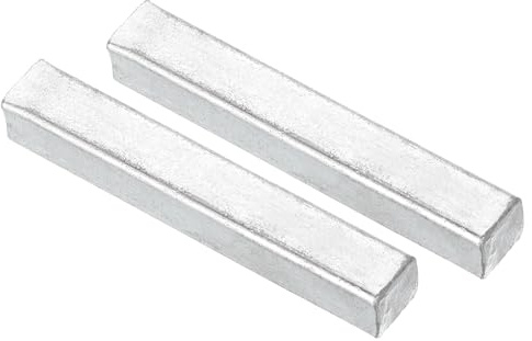 Sourcing Map 2Pcs Silver Iron Door Spindle Bar, 50mm Square Spindle Door Knob Replacement Parts