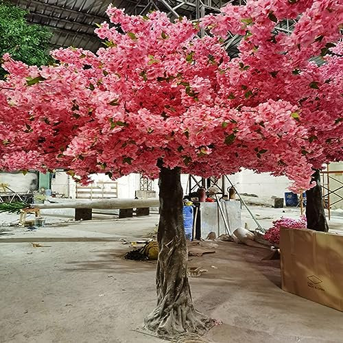 Künstlicher weißer Kirschbaum mit mageren Blüten, Baum mit mageren Seiden-Blumen, künstlicher Baum mit mageren Pfirsichblüten für Hochzeit, Party, Heimdekoration, Innen- und Außenbereich, Gärten, 1