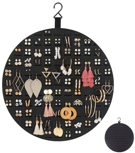Organisateurs de Bijoux en Feutre, Sacs de Rangement à Boucles D'oreilles Suspendus, Presentoir Boucle D'oreille, Poche de Présentoir à Bijoux Murale, Porte Boucle d'Oreille, pour Femmes et Filles