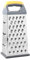 YILANJIN Cheese Grater Set, 4-Sided Stainless Steel Box Grater, Non Stick Vegetable Slicer for Carrots, Metal Handheld Quadrangular Grater for Ginger, Potatoes, Fruits, Chocolates (9 Inches, Sliver)