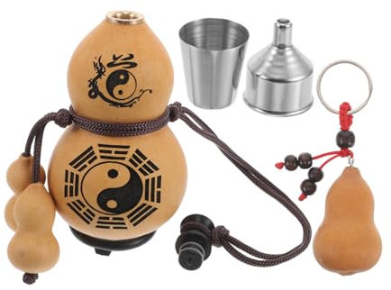 ibasenice Gourd Water Bottle Outdoor Portable Camping Drinkware Chinese Style Gourd Flask Water for Hiking Travel