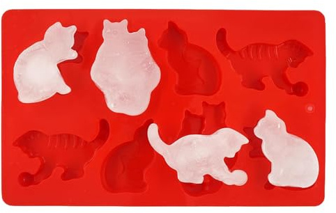 Cat Shaped Silicone Ice Cube Molds, Tray Jelly Biscuits Chocolate Candy Making or Gelatin Setting,Silicone Ice Mold Fun Shapes, Slow Melting Large Ice Cube Molds for Whiskey, Cocktails, Ice Cream