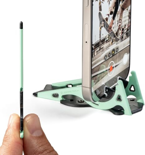 Pocket Tripod PROv2 Wallet-Size iPhone Tripod - Universal Kit (Jasper Green) | Card-Size Stand for iPhone