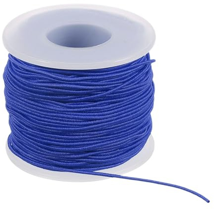 PATIKIL Hilo Elástico para Pulsera 164 Pies/50 Metros 1 Mm Azul Oscuro | 1 Rollo, De Longitud, Cuerda Elástica Resistente De Joyería Collares Abalorios Manualidades DIY, De Diámetro
