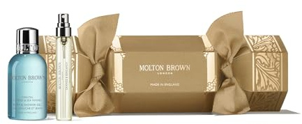 Molton Brown Coastal Cypress & Sea Fennel Christmas Cracker - Eau de Toilette 0.25 fl. oz. & Body Wash 1.7 fl. oz. Luxury Scented Body Care Gift Set