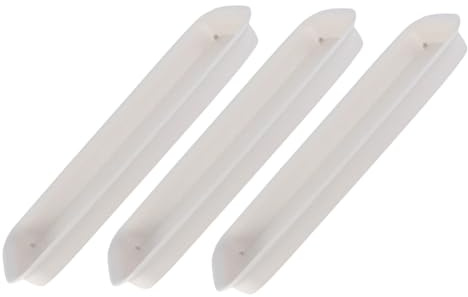 Homoyoyo Set da 3 Pezzi di Piattini Rettangolari in Plastico Bianco per Piante, Antivibrazione e Resistente Sbiadimento, Come Accessori per Giardino per Vasi