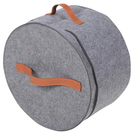 TOYZFRIENDY Caja De Sombreros Redonda 40x26 Cm Almacenamiento Pvc Transparente Cremallera Organizador De Viaje Para Mujer y Hogar