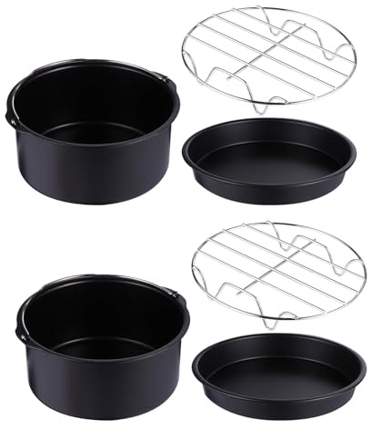 CIYODO Cestello per Dolci Teglia Pizza Antiaderente Supporto Vapore in Acciaio Resistente Ricambi per Cottura Sana e Uniforme per Feste e Famiglia