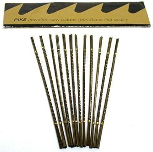 Pike 2/0 Jeweler's Sawblades, Alloy Steel, Metal Compatible, 144-Pack