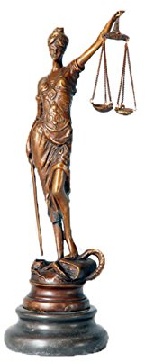 Toperkin Lady Justice Statue 8 Inch Sculptures Goddess Lawyer Home Decor TPE-261