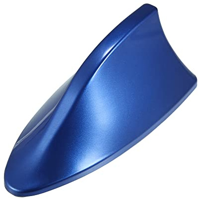 sourcing map Haifischflossen AM/FM Antenne Für Auto SUV Blau 1 Stück | Material: Plastik, Maße: 170x75x63mm, Ohne Bohrung, Signalverstärkung, Ersatzantenne, Stromlinienförmig
