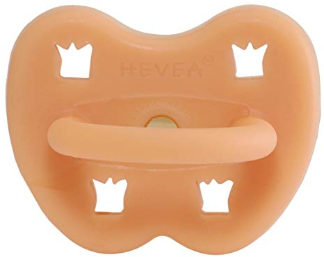 HEVEA Naturkautschuk Schnuller, kieferorthopädischer (Cantaloupe, 0-3 Months)