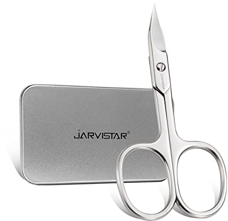 JARVISTAR Forbici per Unghie, Forbici per cuticolein acciaio inossidabile Forbici professionali per la bellezza delle sopracciglia manicure, pedicure 93 mm