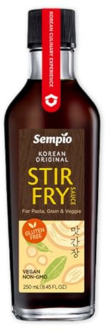 SEMPIO Salsa para Saltear - Sabor Dulce y Salado para un Atajo en Pastas, Cereales, Verduras y Más Vegana, No Transgénica - 1 x 250 ml