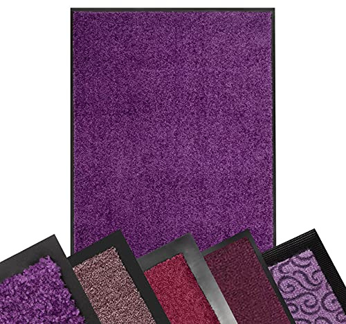 Performa 48 Dirt Trapper Mat XXL for Hallway Entrance Area Indoor and Outdoor Door Mat Non-Slip and Easy to Clean (60 x 90 cm, Purple