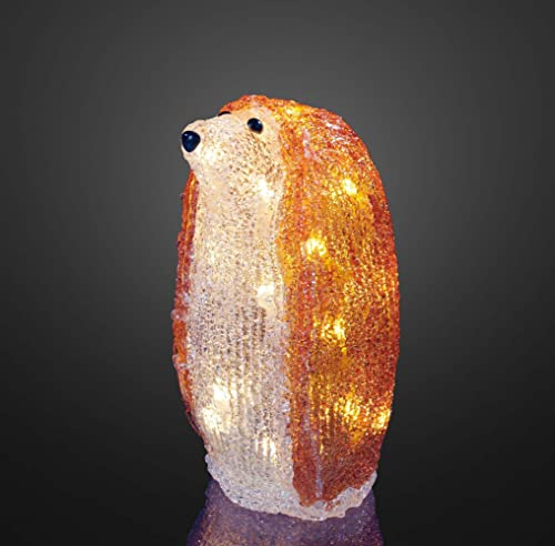 hellum LED Acryl-Igel, 24 LED, warmweiß, Outdoor, Zuleitung 5m, Kabel transparent, IP 44 Außen-Transformator, Dekoration, Weihnachten, 575378