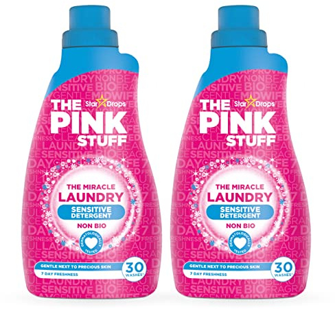 Stardrops The Pink Stuff The Miracle Laundry Sensitive Non Bio Liquid - 907.2 g Pack of 2