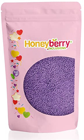 Vermicelles Pâtisserie Naturels et Comestibles 200g – Vermicelles de Sucres Décoratifs Colorés, Idéaux Pour Décorer Gâteaux, Biscuits et Desserts – Produit dans l’UE (Nonpareils Violettes)