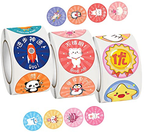 Ciieeo 3rollen Sticker Belohnung Junge Mädchen Motivationsaufkleber Für Junge Mädchen Belohnungssticker Aufkleber Für Schule Kindergartenaufkleber