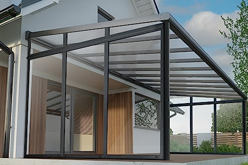 Arilco Terrassenüberdachung | Wintergarten | Inklusive Seitenwände | Neu | 12mm VSG-Glas | 6m x 4m…