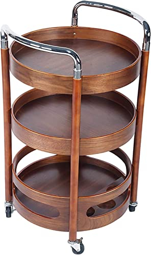 UPGENT Trolley Bar Servierwagen, Weinwagen für Zuhause, Küche, Hotel, Zuhause, Barwagen, Servierwagen, Sideboard, Küchenregal, Friseurwagen auf Rädern, 3 Etagen, Beauty Drinks T