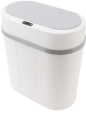 Locadence 12L Automatic Trash Can, Motion Sensor Smart Rubbish Can with Lid, Garbage Bin for Bathroom, Living Room, Bedroom, Kitchen, (Battery Not Included)