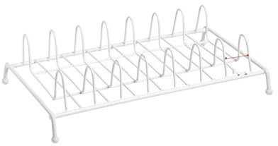 Qukaim Escurridor de platos de metal, organizador de almacenamiento de platos de cocina, estante de secado de platos para armario, escurridor de platos, diseño que ahorra espacio, 40 x 25 x 15 cm