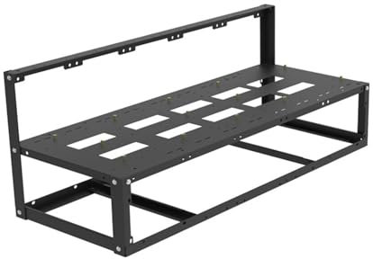Mining-Rig-Rahmen – Mining-Rig-Rahmen, 8 GPU Open-Air-Mining-Gehäuse-Rack | Konvektionsdesign, Open-Air-Miner-Mining-Gehäuse, Rack, Motherboard-Halterung, verbessert den GPU-Luftstrom, Kryptowährung (